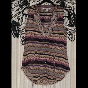 Sleeveless chiffon blouse